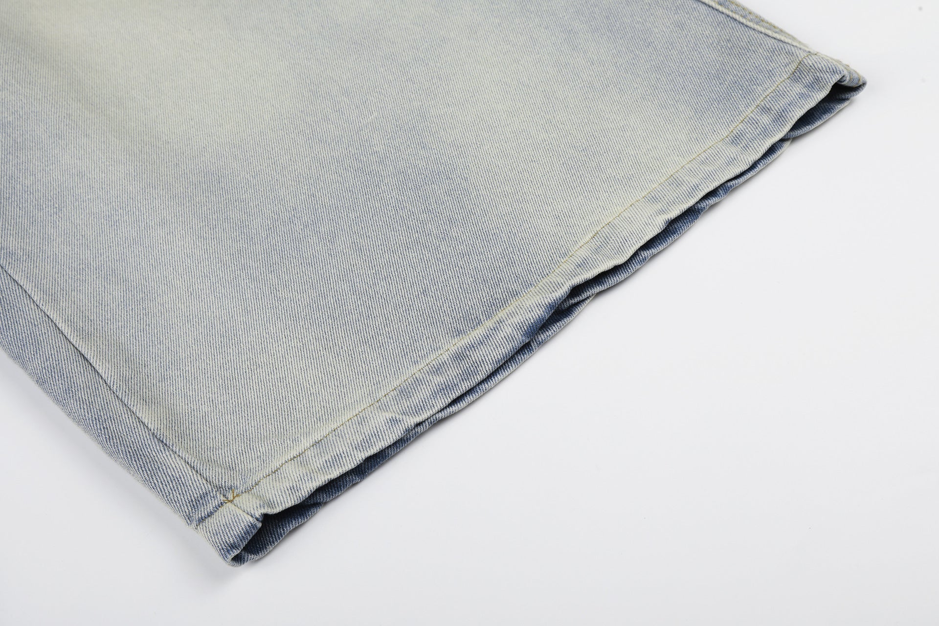 Letter Star Print Denim Jort