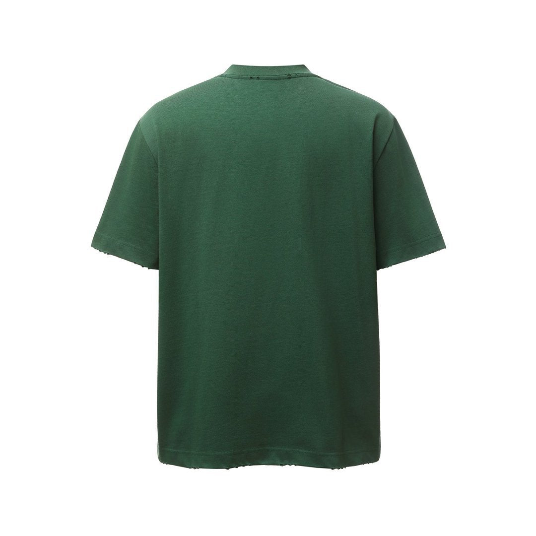Heavyweight Washed Damage Short Sleeve T-Shirt