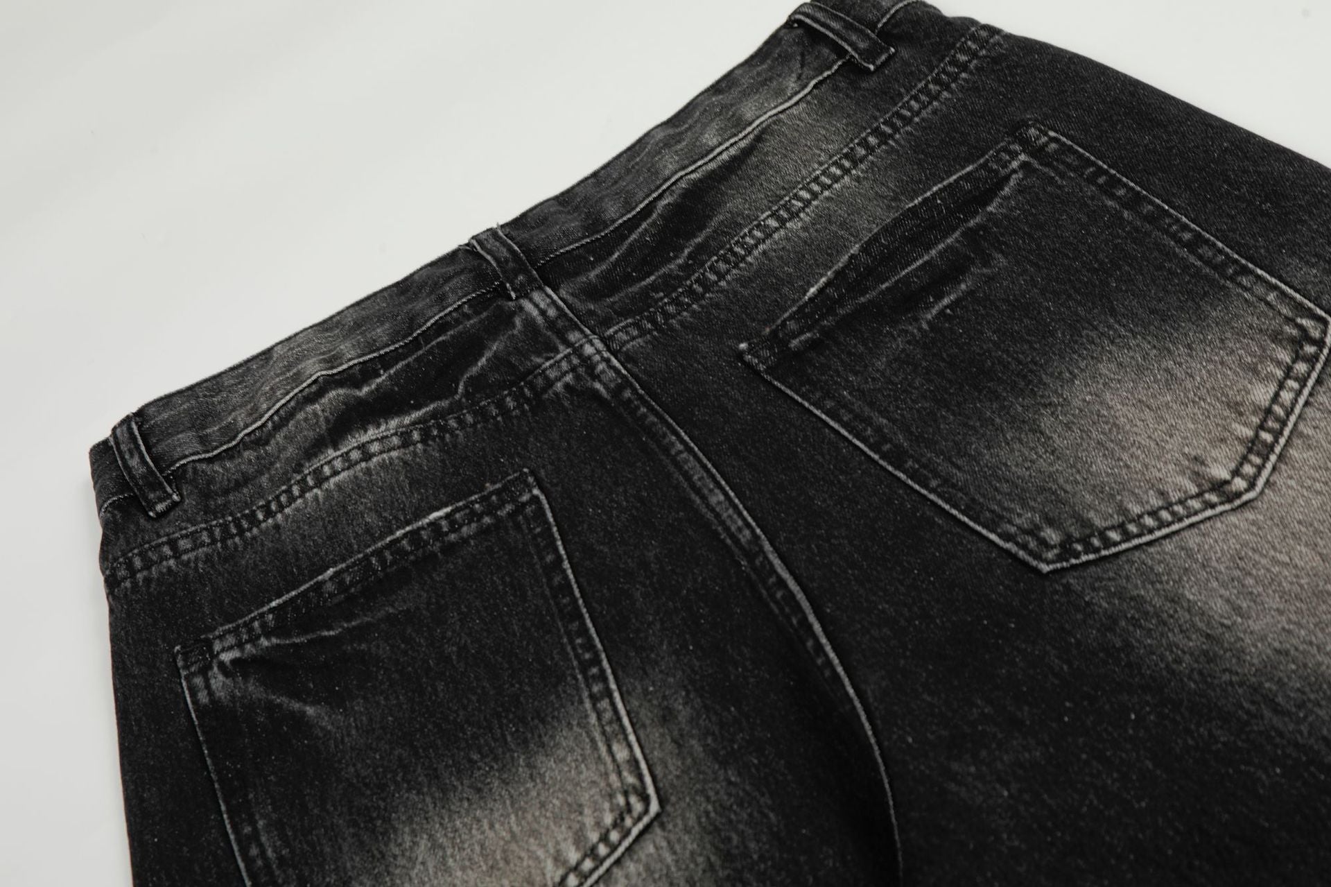 Washed Whiskers Flare Denim Jeans
