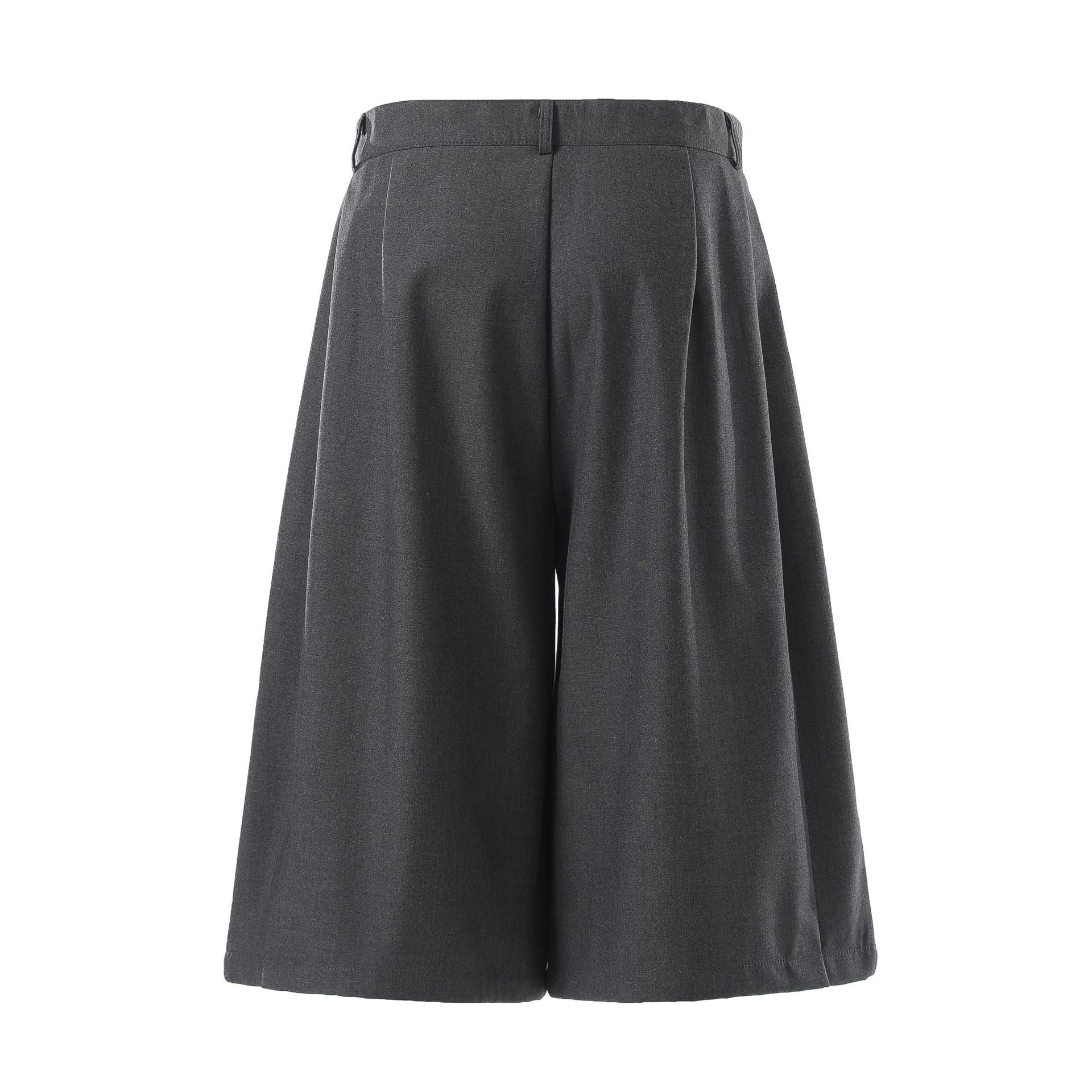 Pleats Cropped Pants