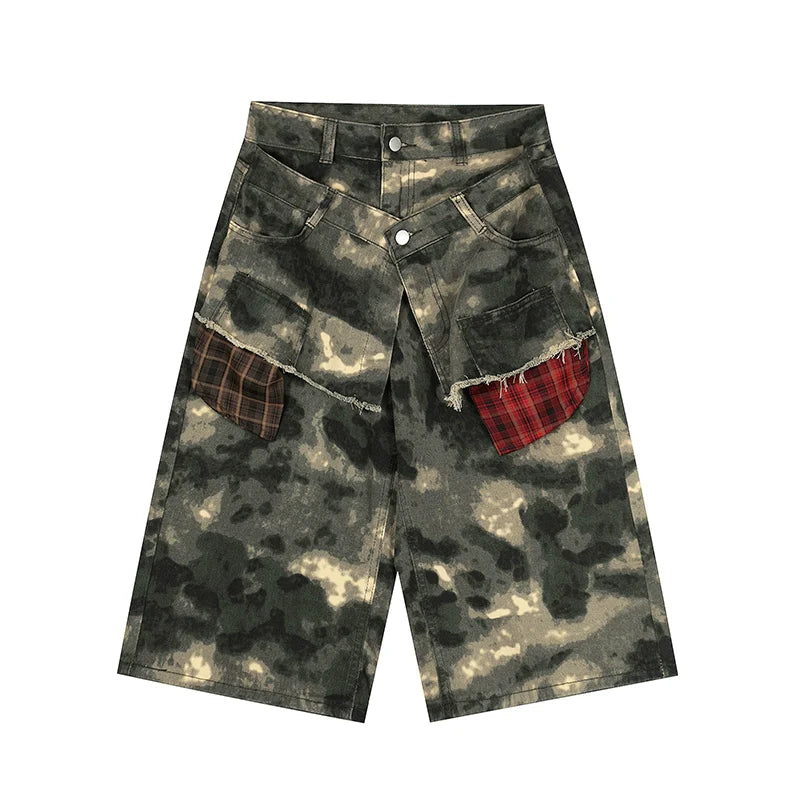 Camouflage O Red Stitched Jorts - MADXMARX