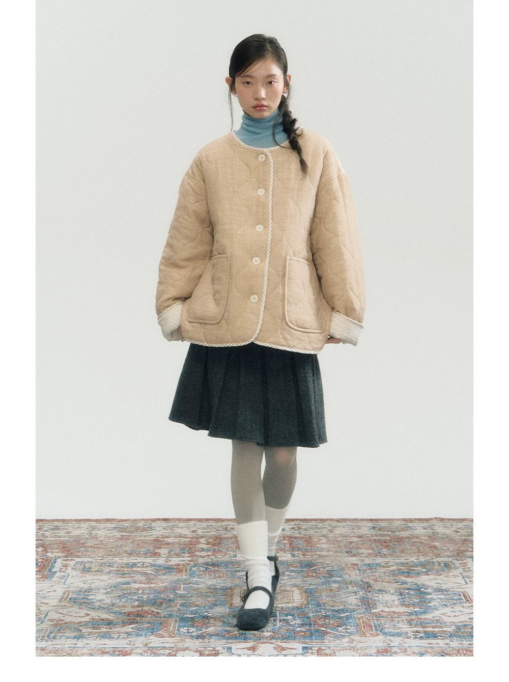 Plaid Puffer Jacket