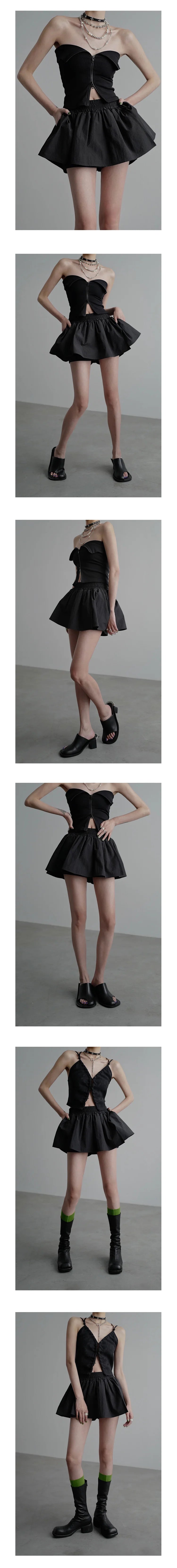 Fake Layered Culotte Skirt