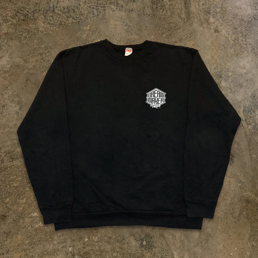 Oversize Portrait Print Pullover Sweatshirt
