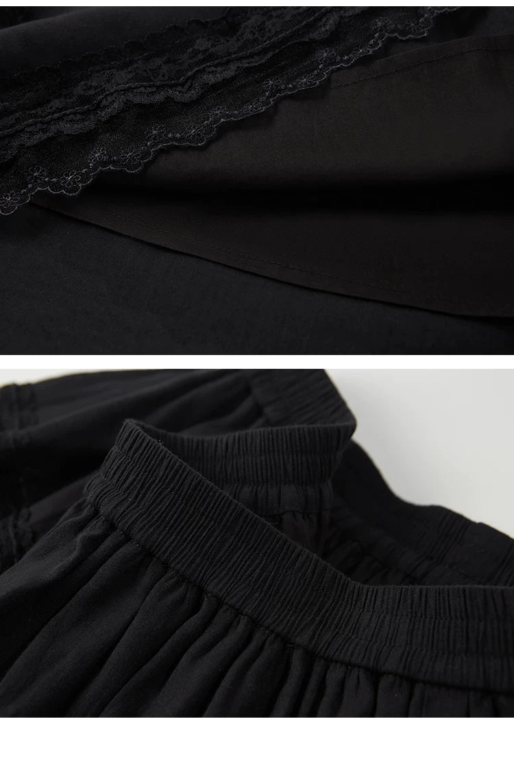 Irregular Lace Short Double Skirt