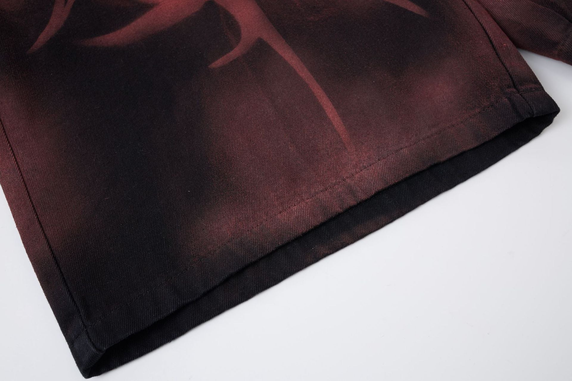 Washed Graffiti Dirty-Dye Denim Jort