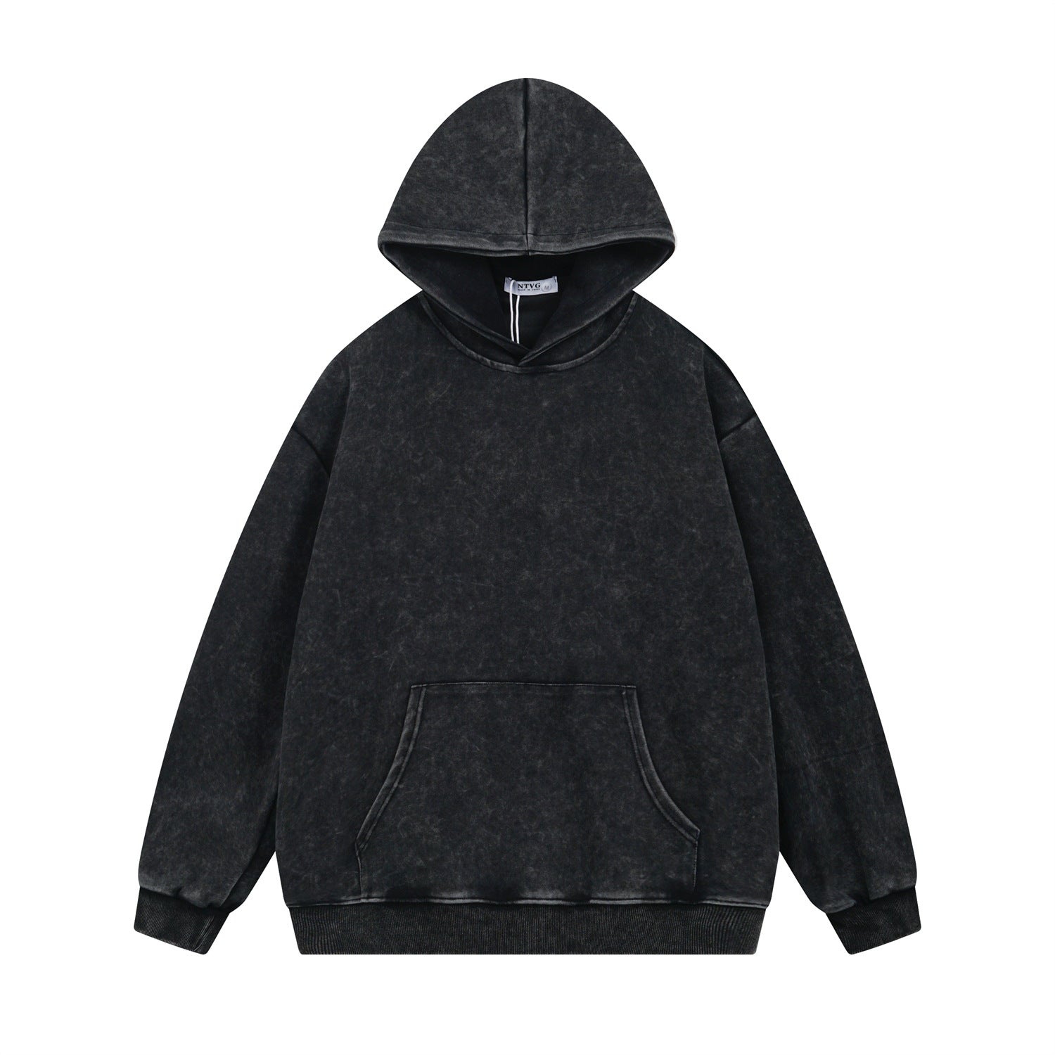 Wax Dye Fleece Lining Pullover Hoodie