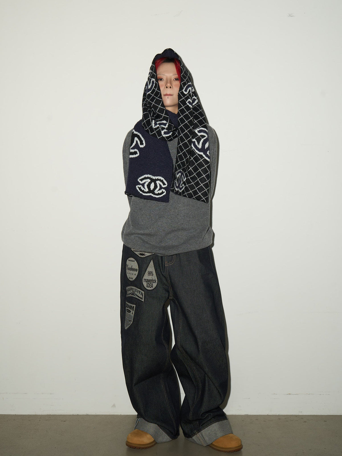 Bottle Neck Oversize Knit Sweater