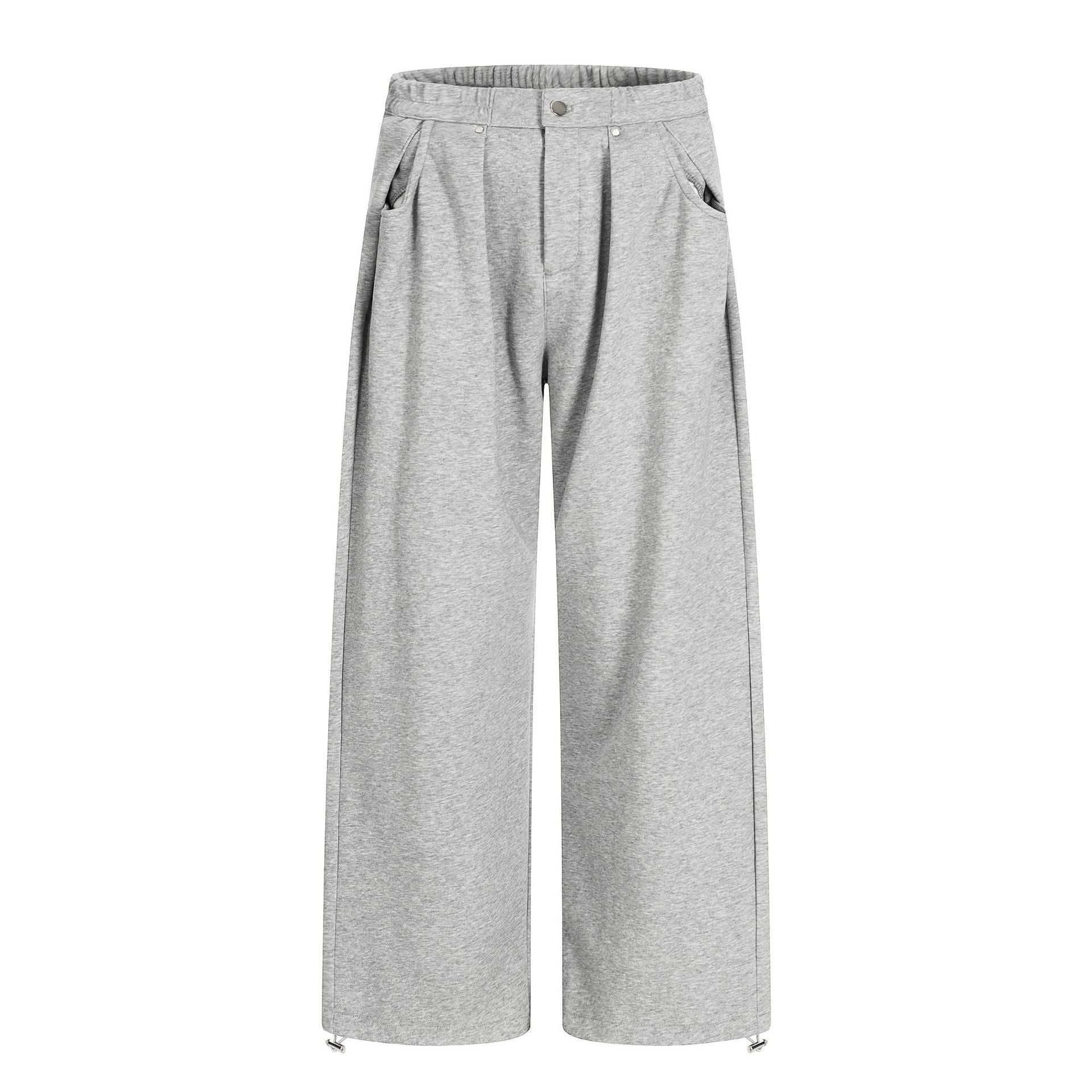 Pleats Wide Leg Sweatpants