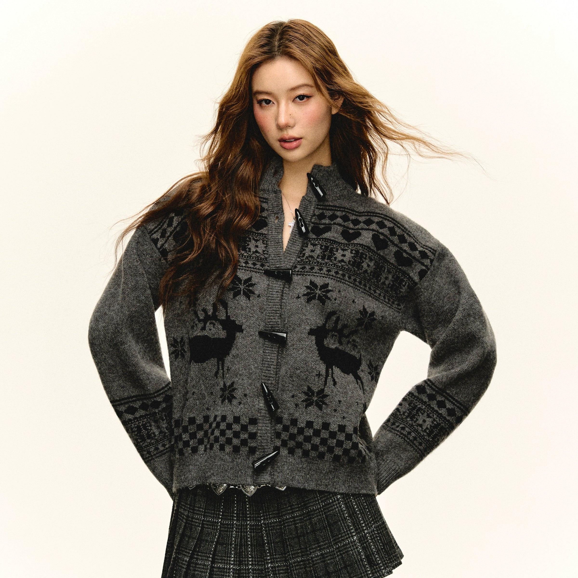 Cardigan Jacquard Vintage Fair Isle