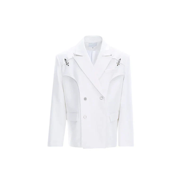Metal Buckle Tailored Jacket
