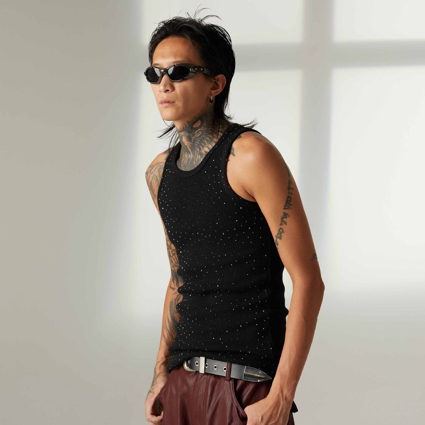 Studs Rhinestone Tank Top