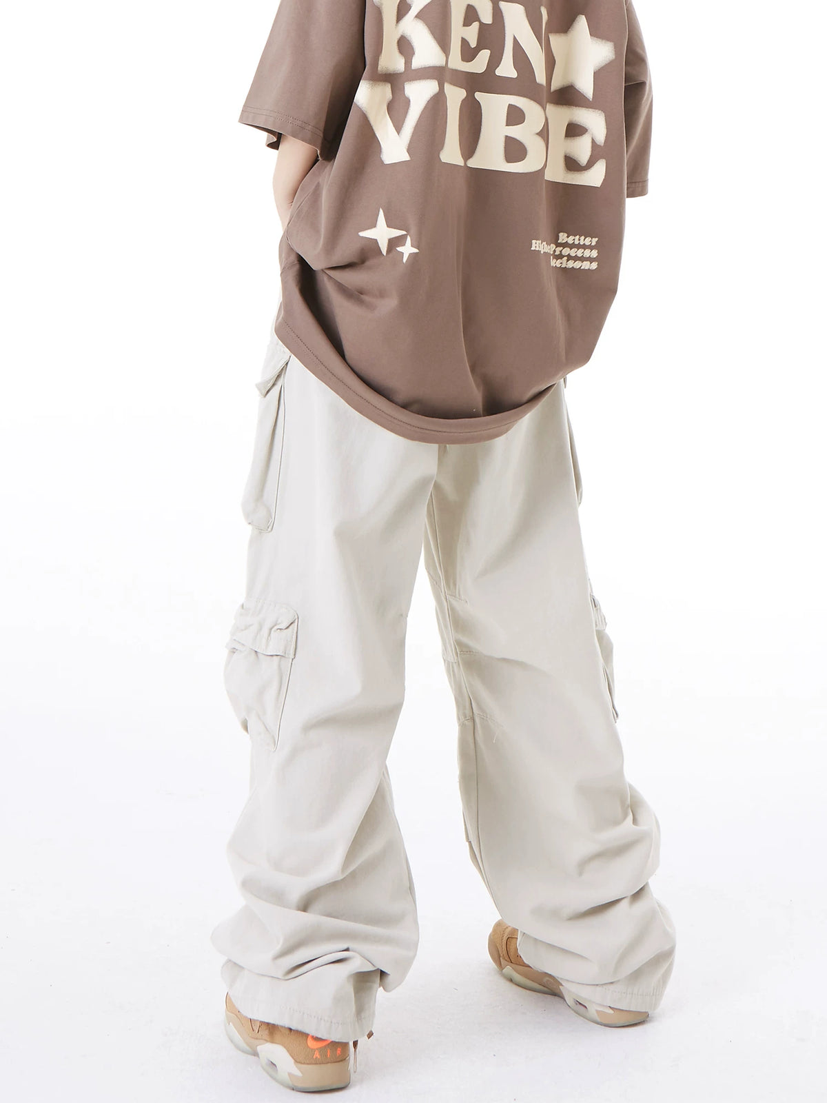 Pantalon cargo large multipoches
