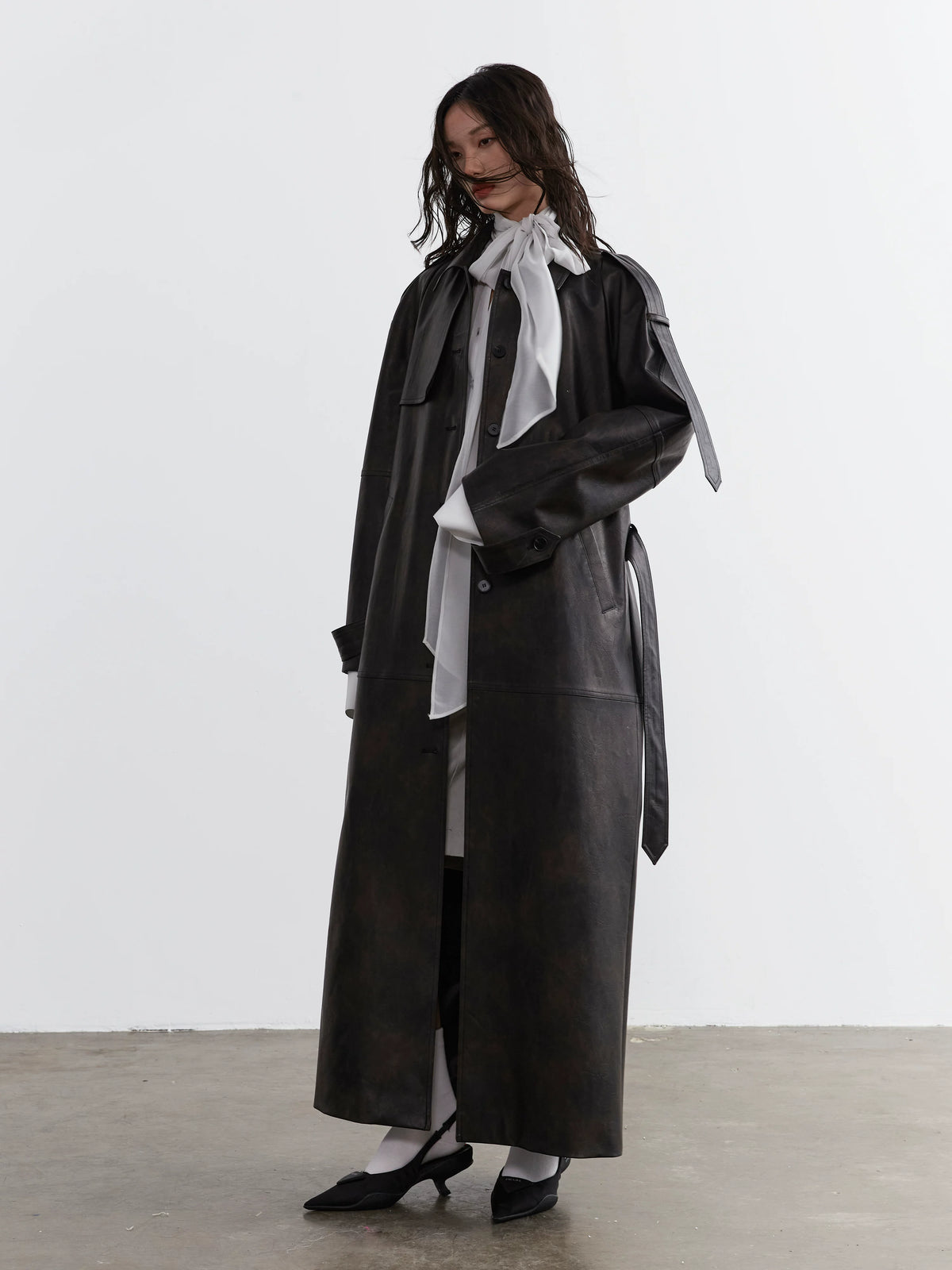 See-Through Long Blouse With Long Strap