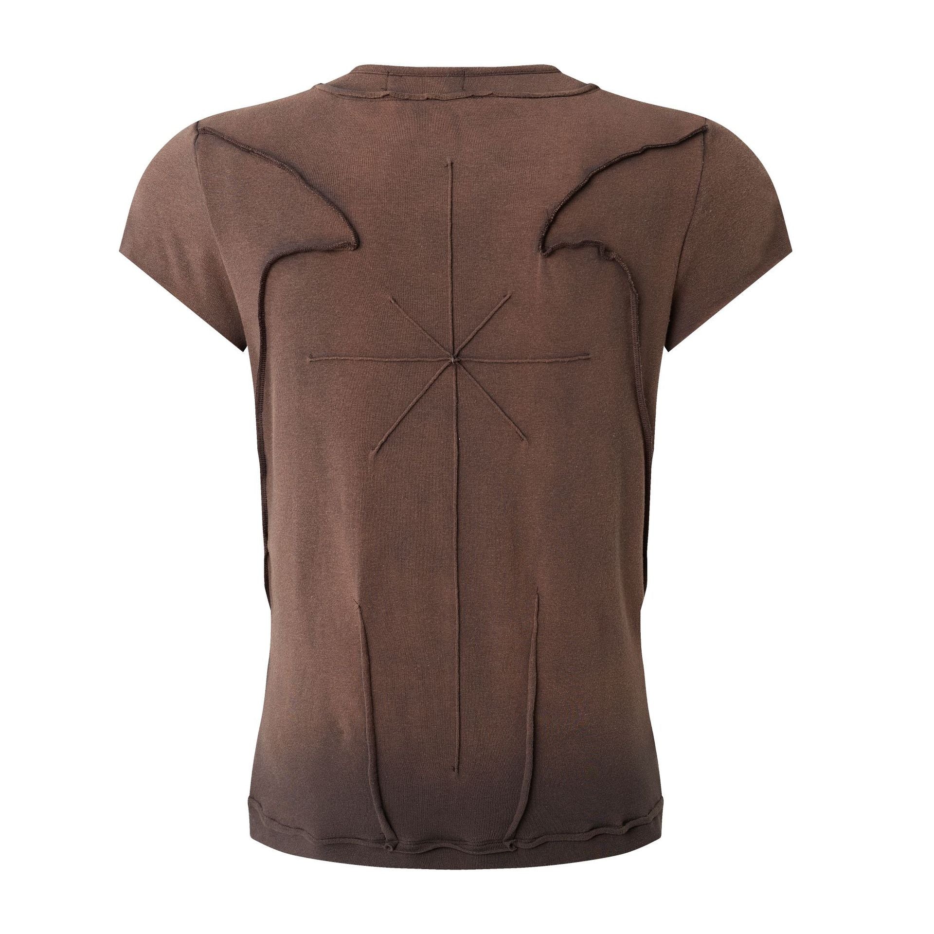 Washed Deconstruction Layered Short Sleeve T-Shirt