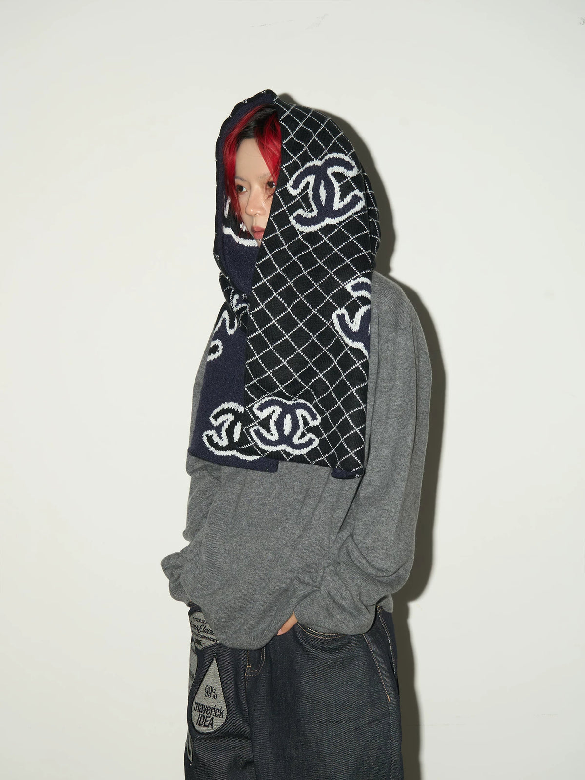 Bottle Neck Oversize Knit Sweater
