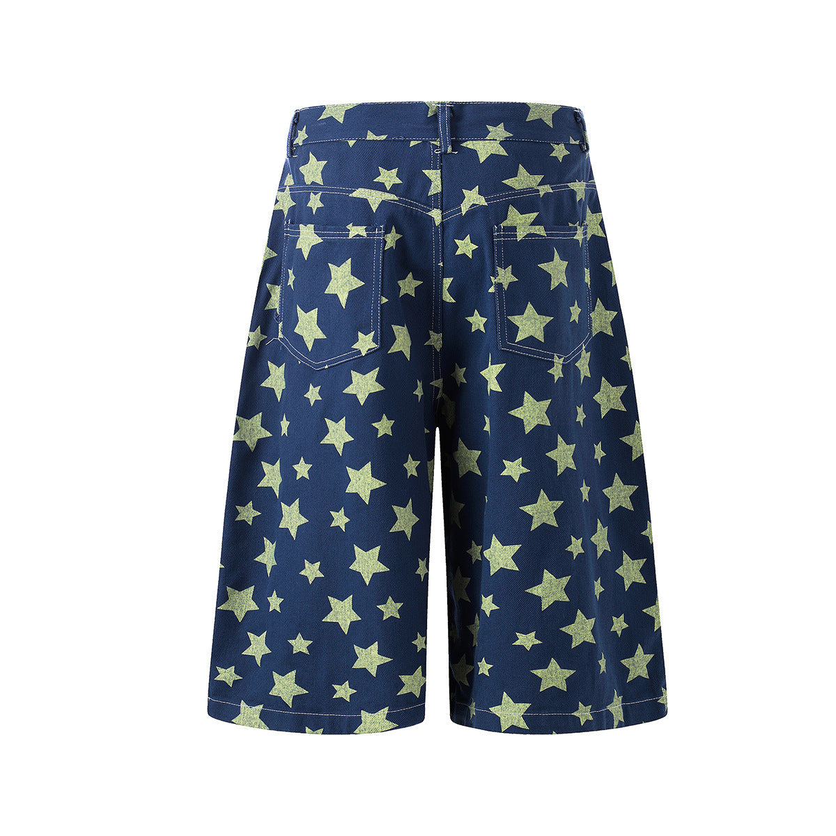 Star Print Denim Jort