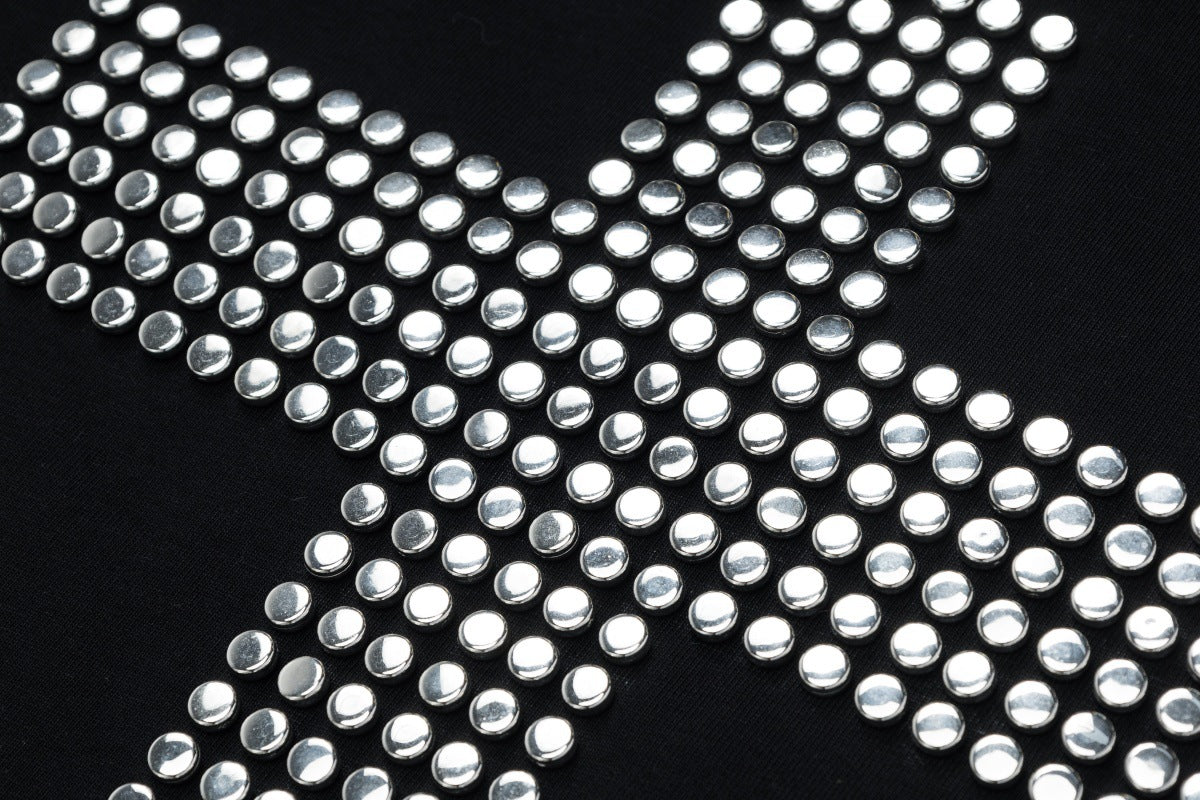 Cross Patch Beads Short Sleeve T-Shirt