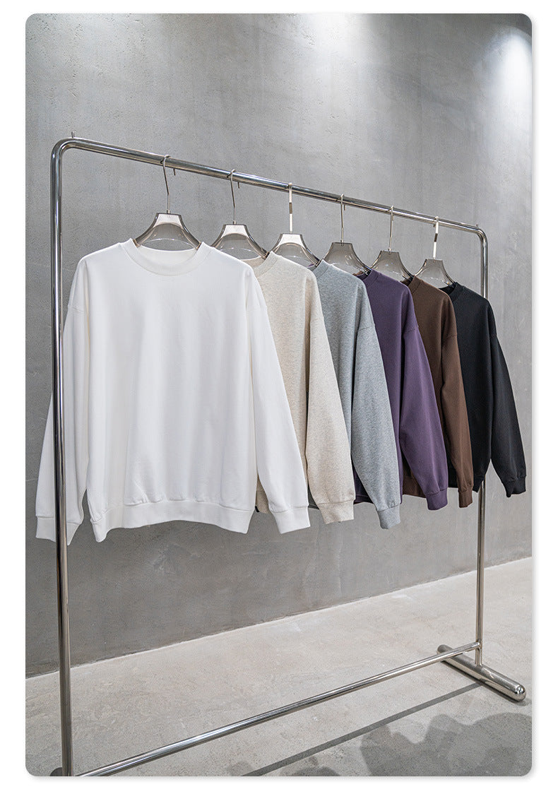Oversize Heavyweight Basic Round Neck Sweatshirt