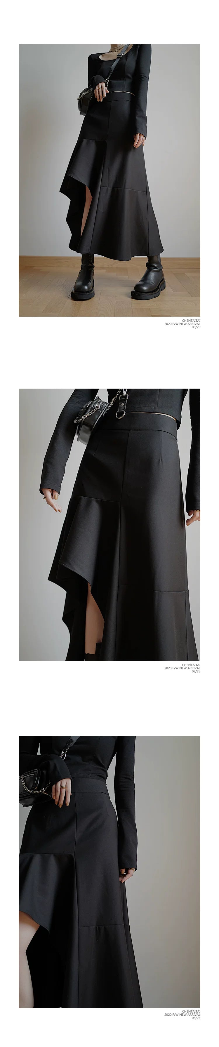 High Waist Slit Skirt