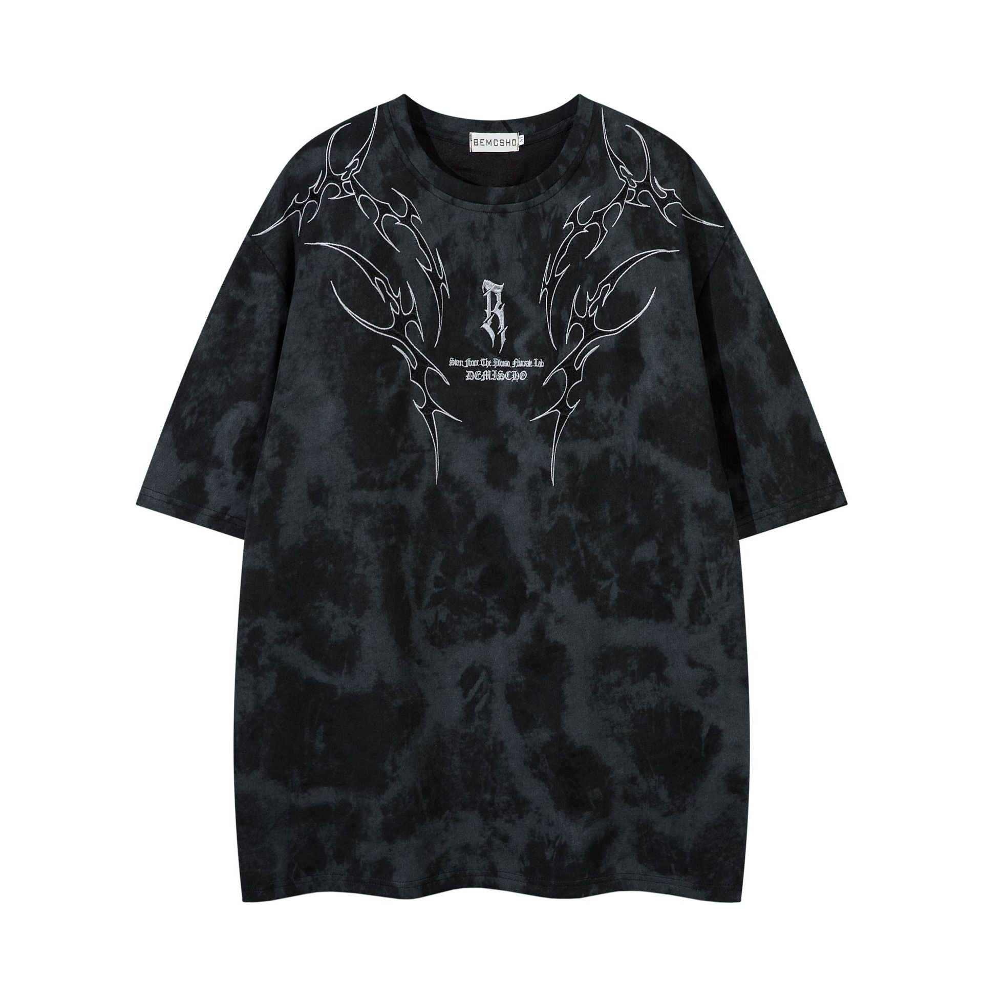 Washed Thorn Print Short Sleeve T-Shirt