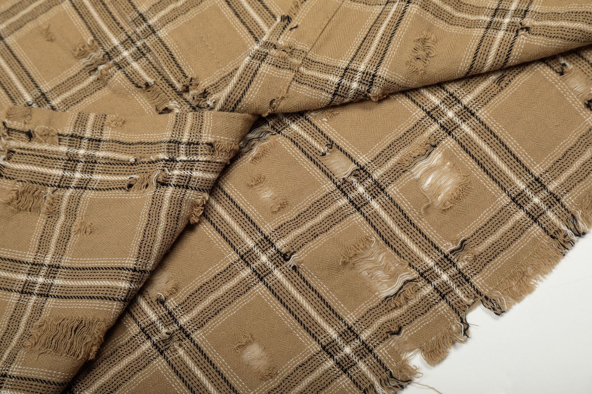 Plaid Damage Wash Long Sleeve Shirt