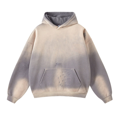 Moletom Oversize Estonado com Rasgos - cinza / GG