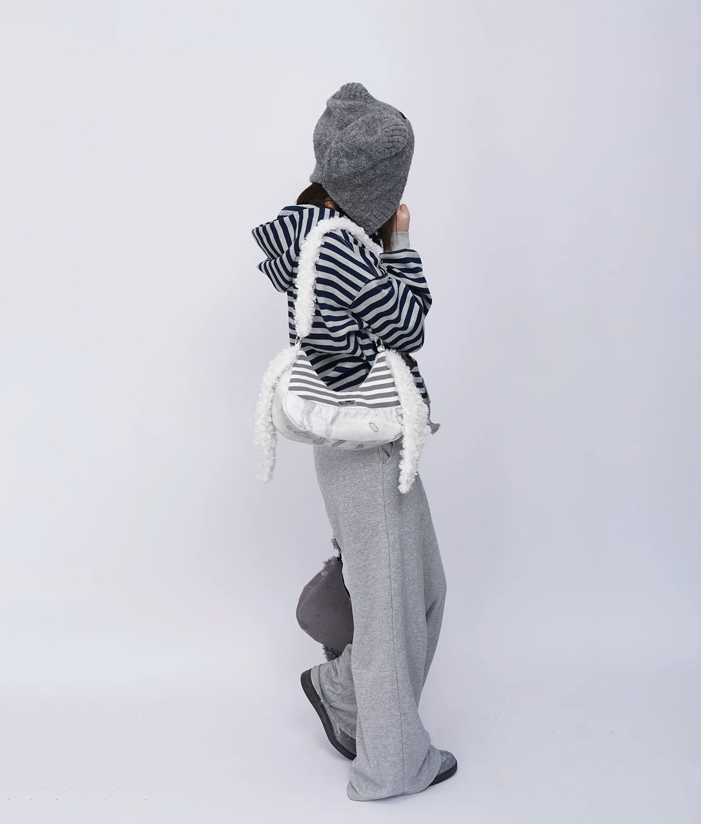 Furry Strap Mini Shoulder Bag