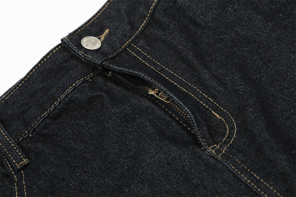 Leopard Print Pockets Cargo Jeans