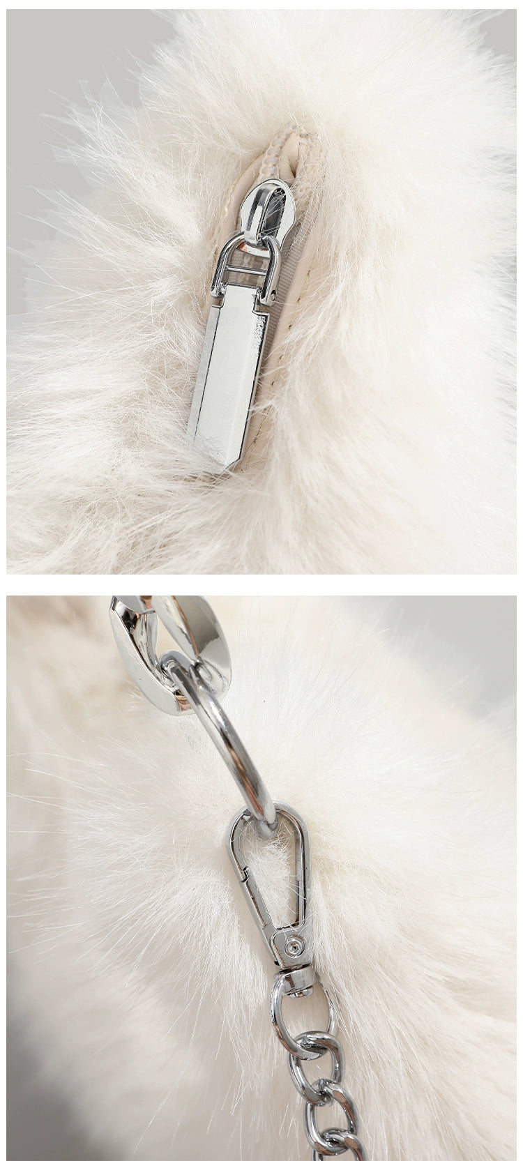 Sac à bandoulière en fausse fourrure Midnight Luxe