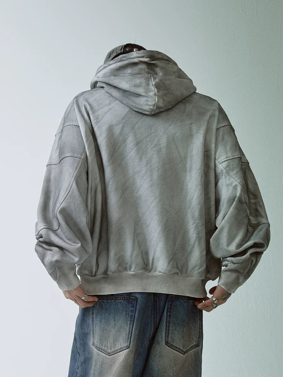 Schwerer Oversize-Hoodie aus Frottee mit Print