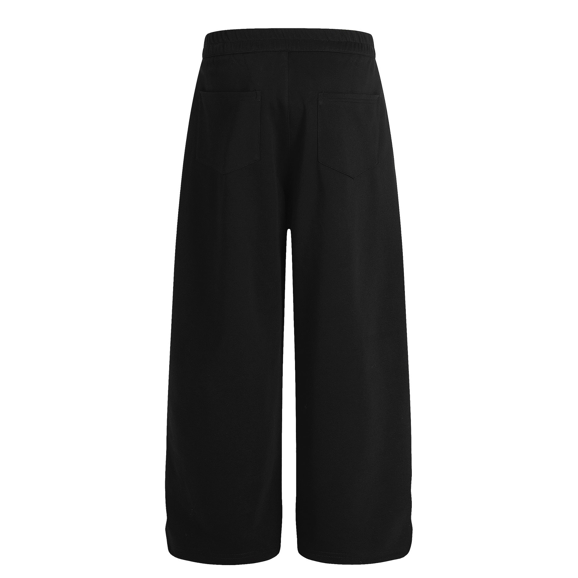 Drape Pleats Wide Leg Sweatpants