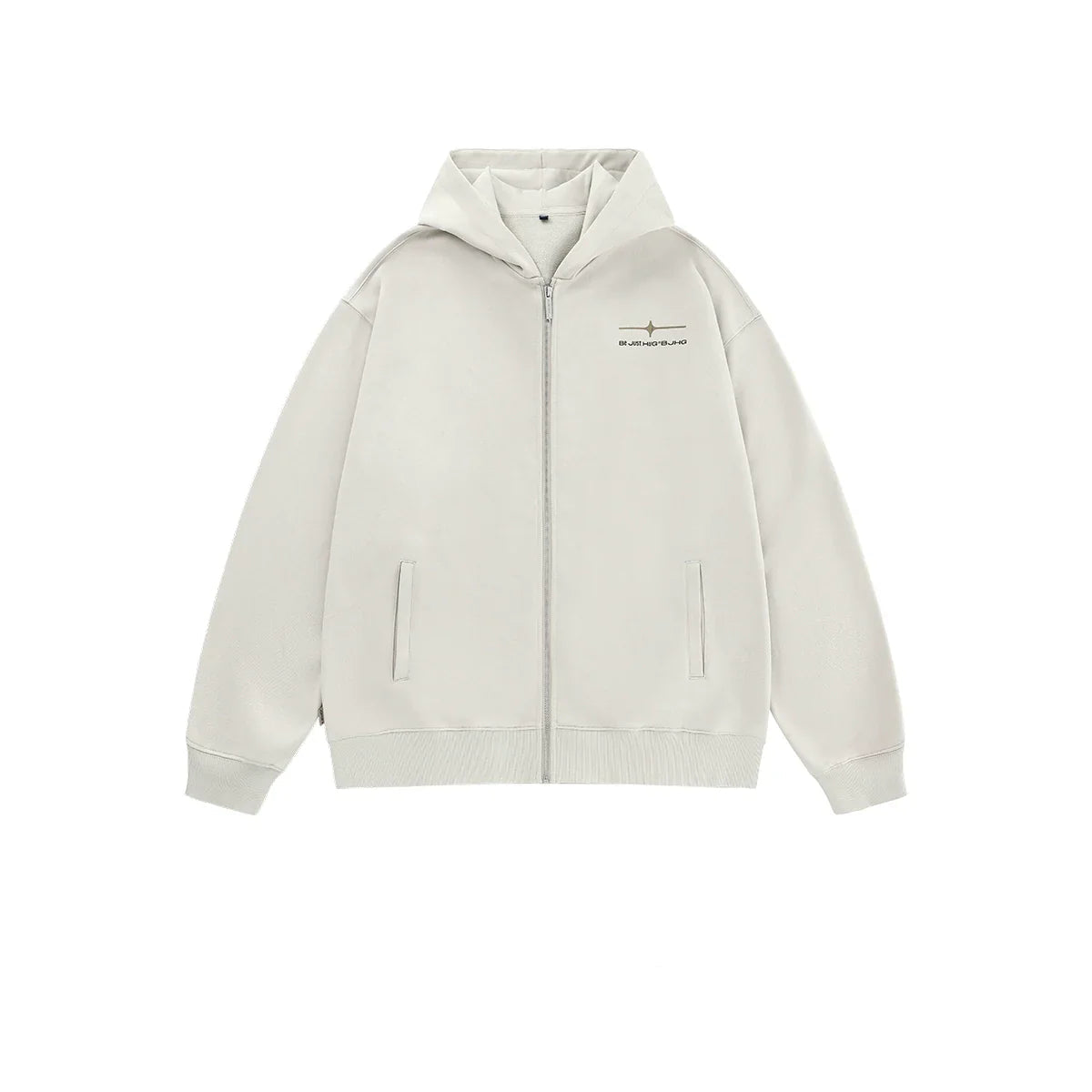 그래피티 디자인 헤비웨이트 지퍼 후드 티셔츠