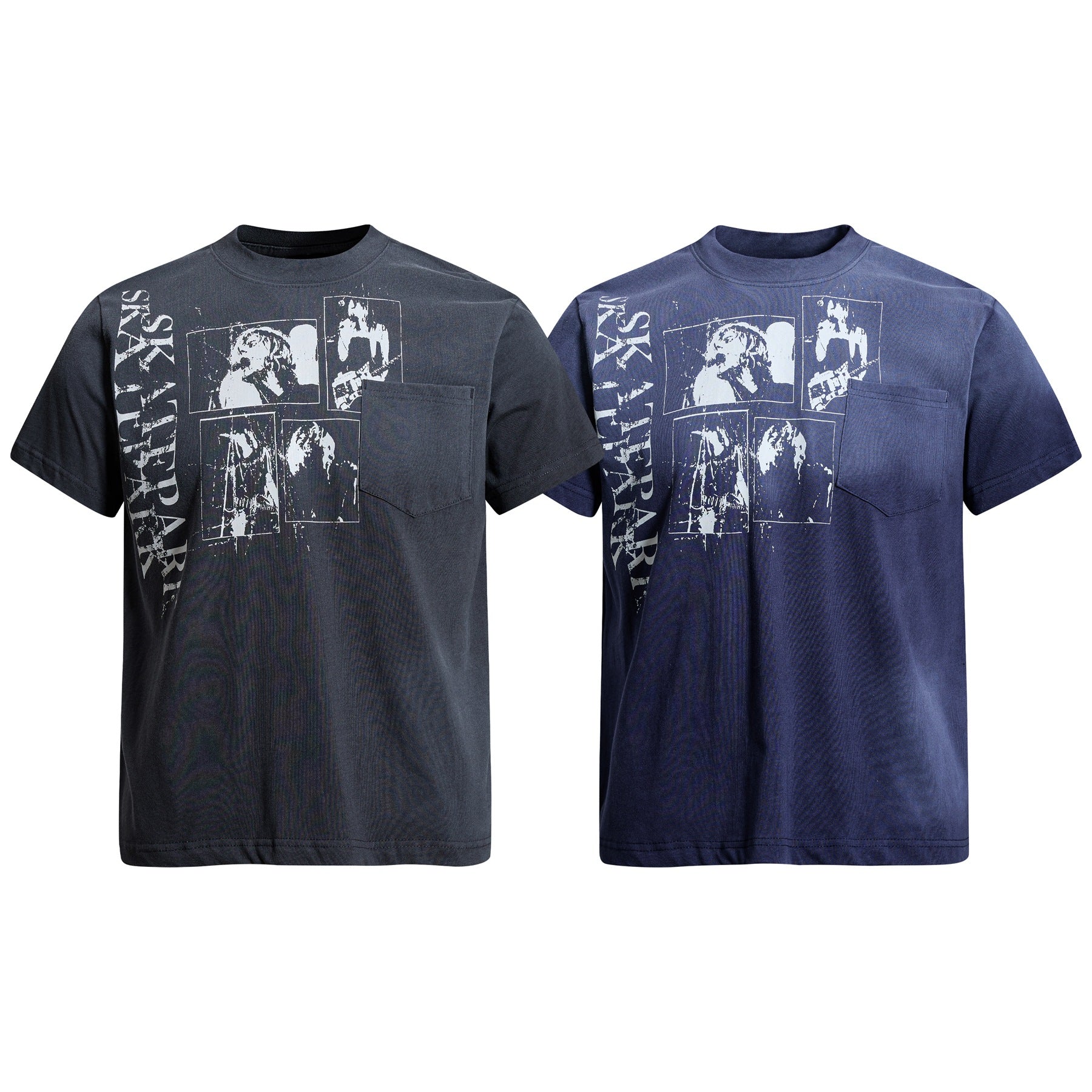 Band Print Short Sleeve T-Shirt