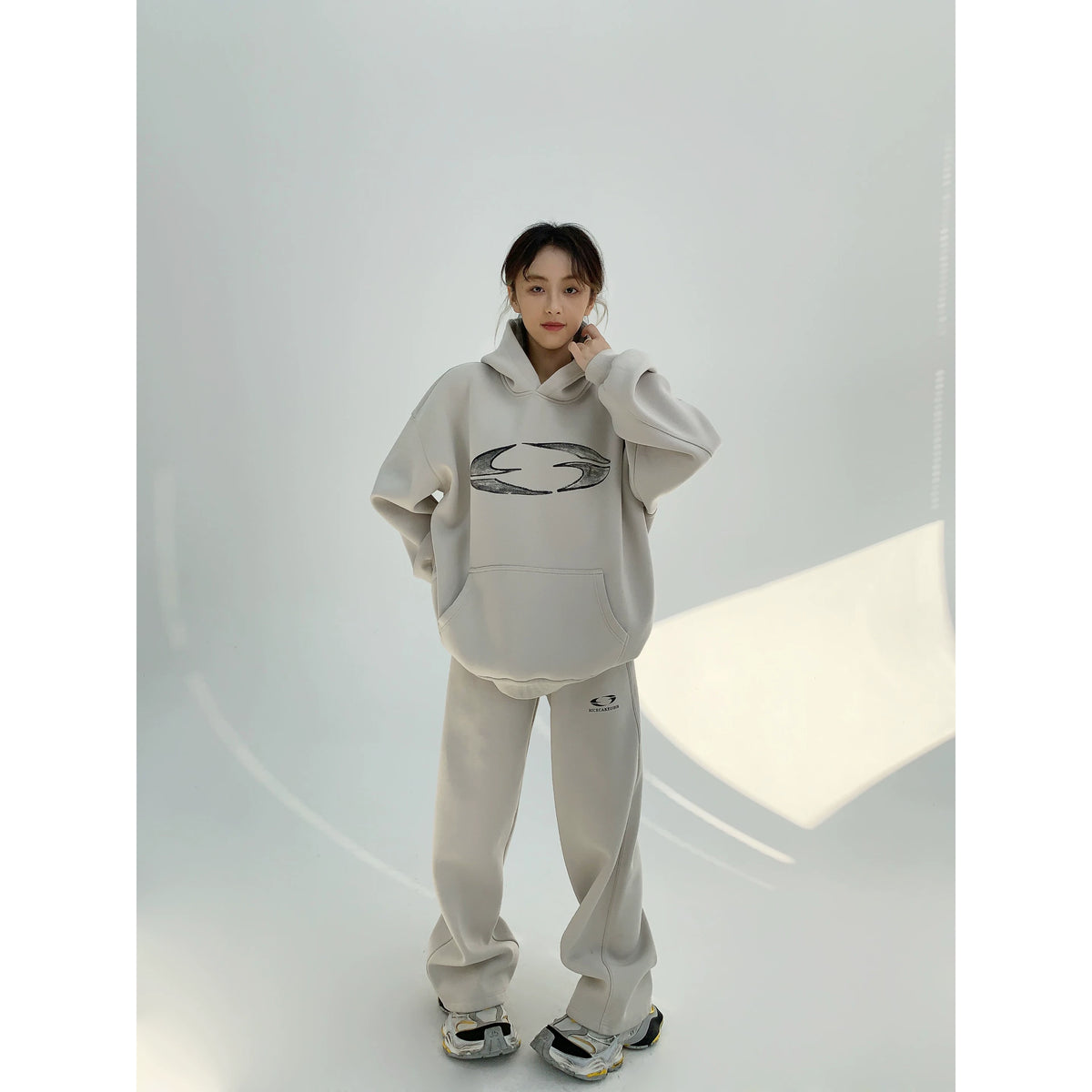Thick Heavyweight Print Hoodie & Pants Set