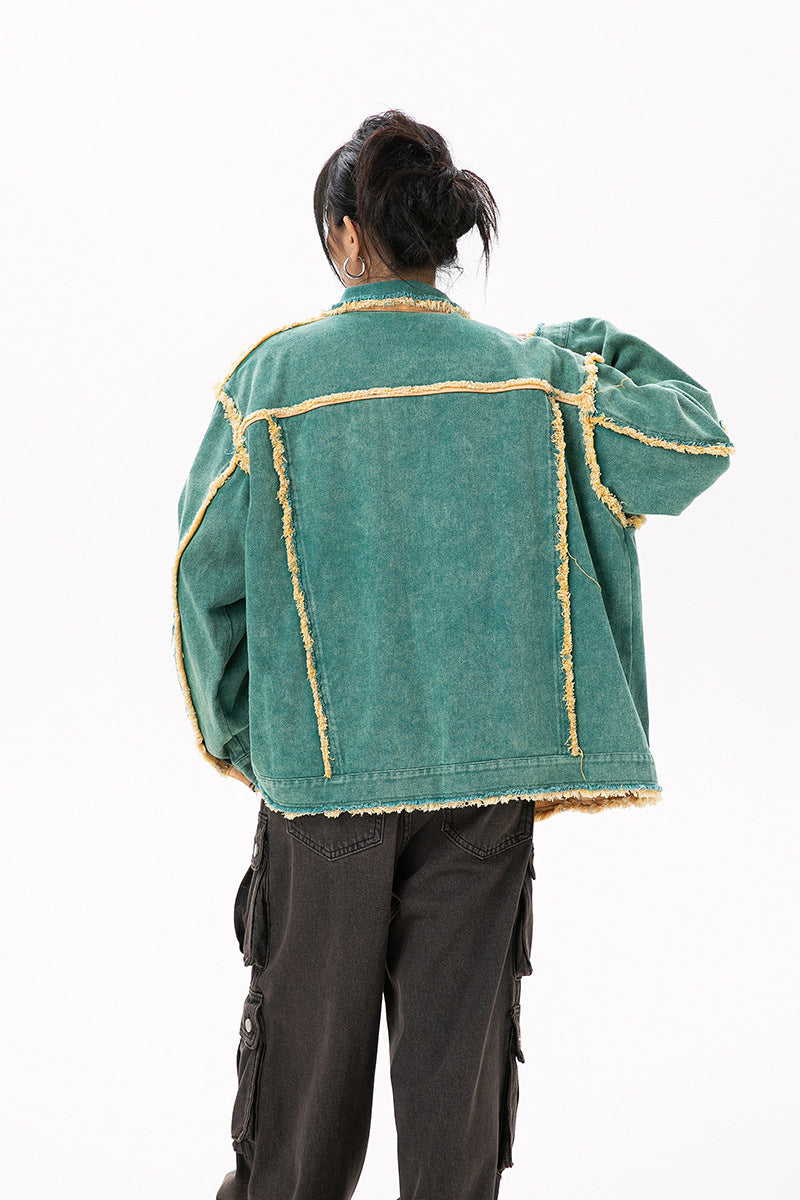 Overdyed Loose Denim Jacket