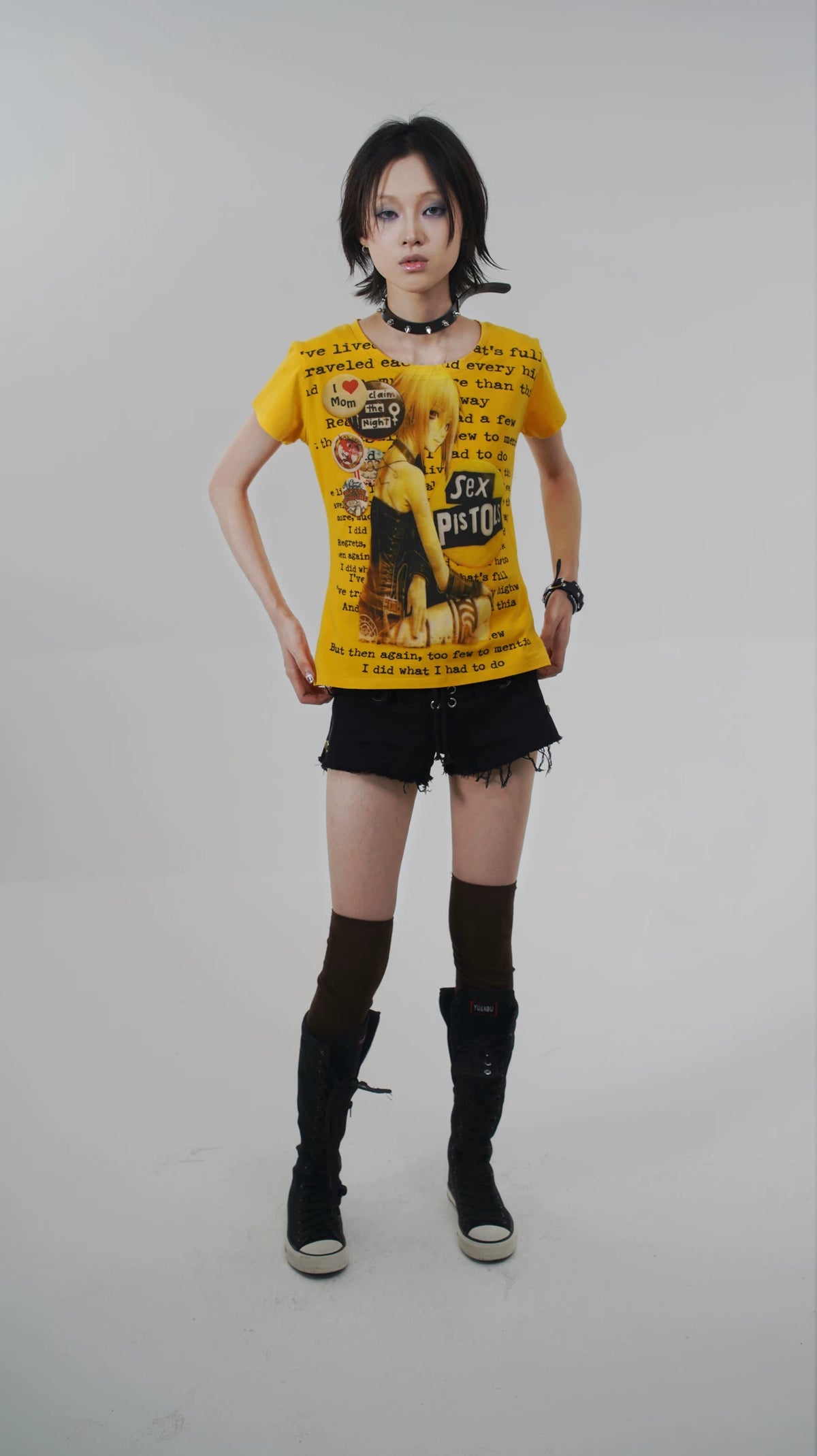 Cartoon Print Short Sleeve T-Shirt