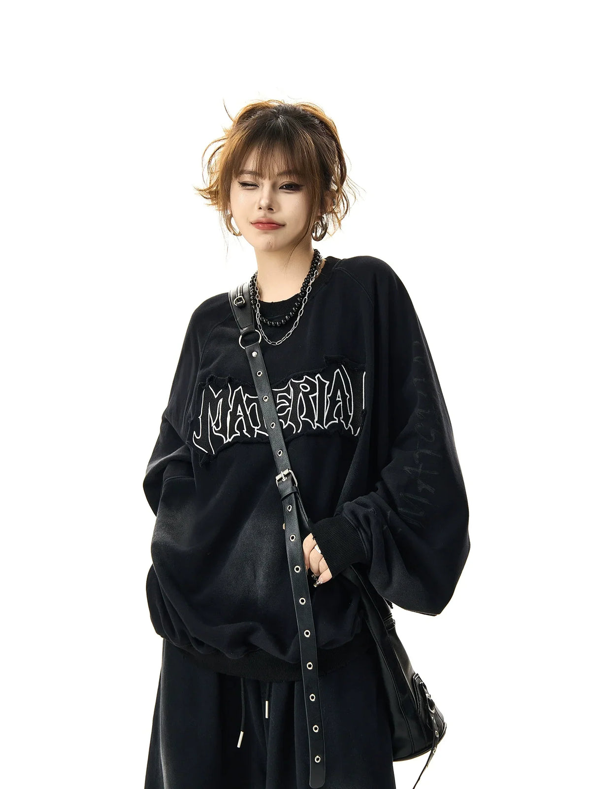 Patchwork Oversize Sweatshirt Na2928-K