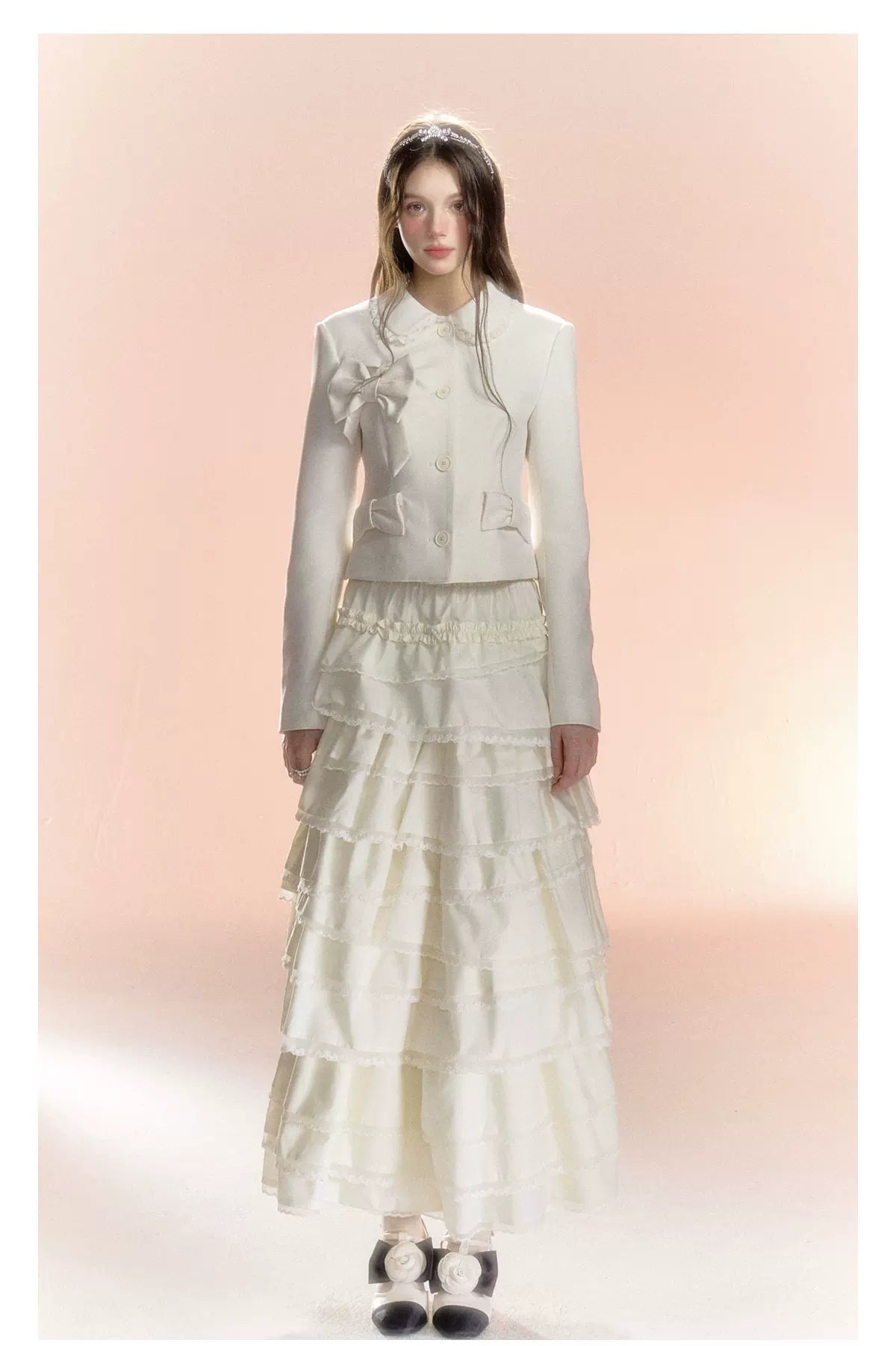 Original Lace Ruffle Short Skirt & Long Skirt