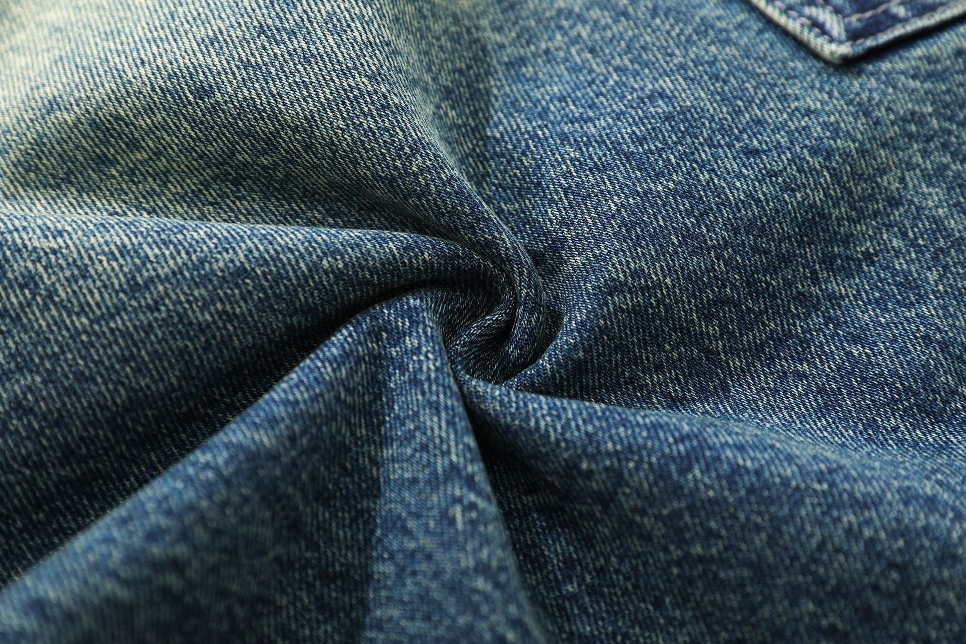 Washed Multi Pocket Letter Print Denim Jort
