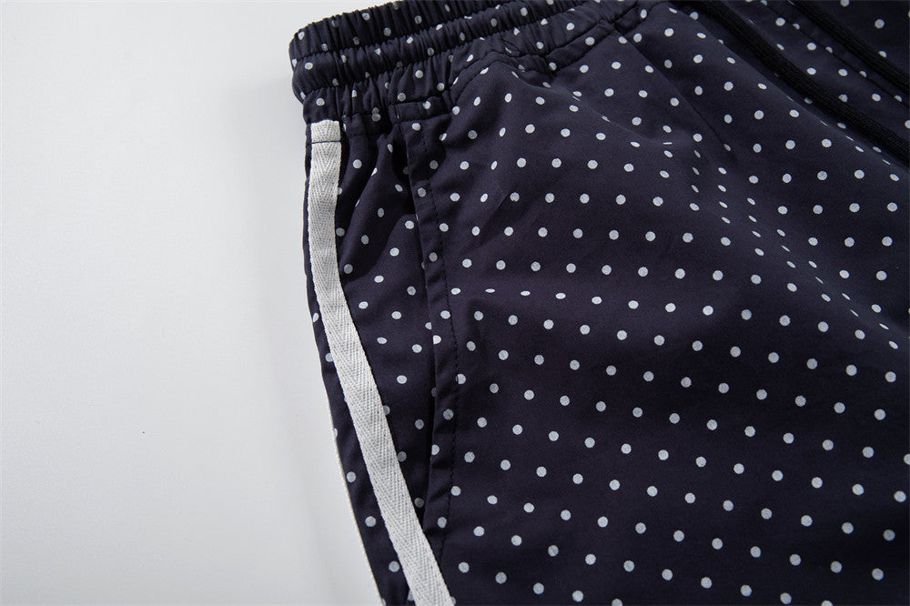 DAXUEN Wide leg polka dot trousers with stripes