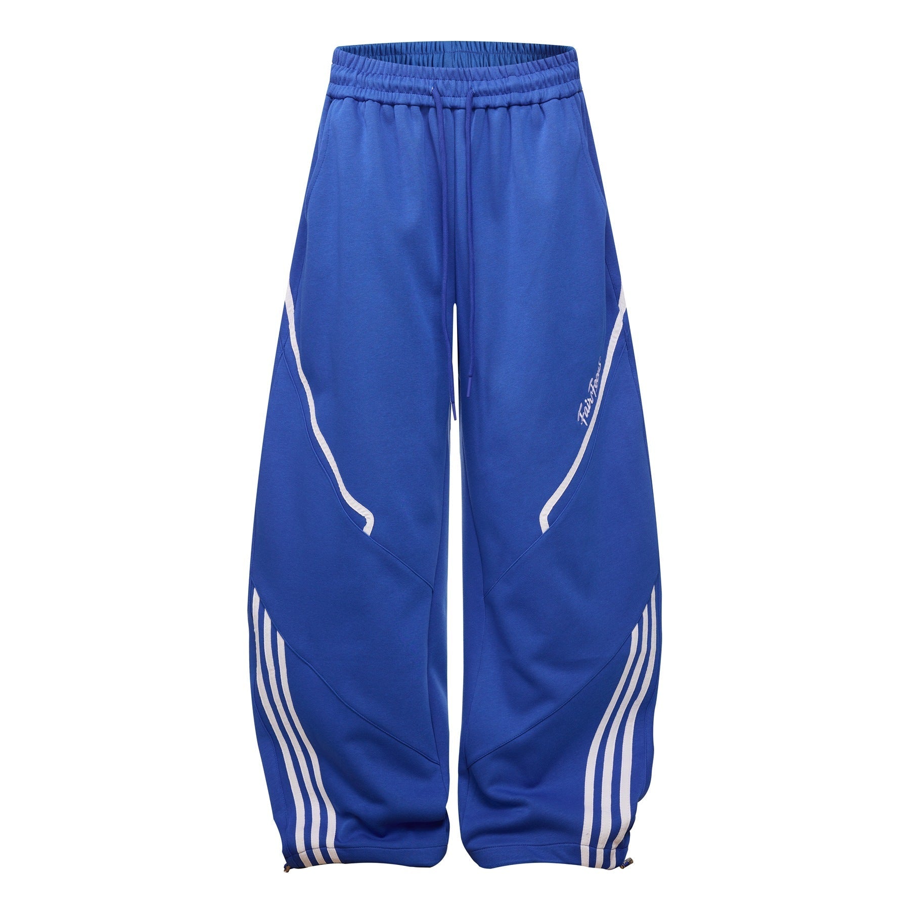 Sporty Stripe Panel Wide Leg Sweatpants