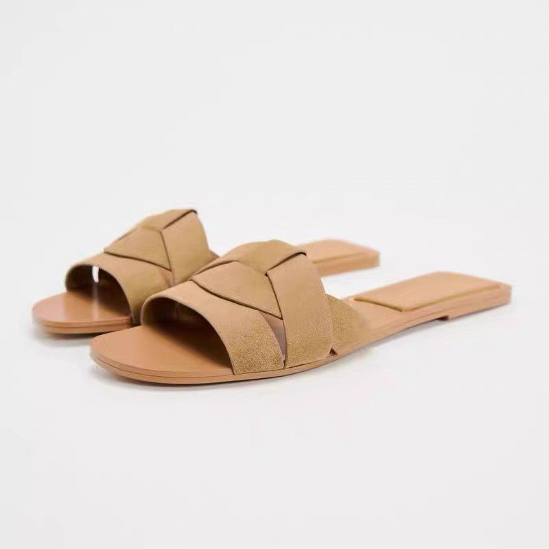 Simple Open Toe Back Hollow Sandals