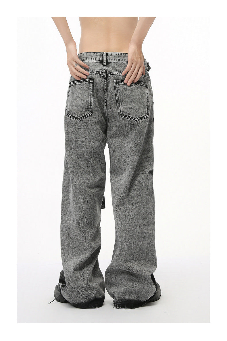 Jeans con silueta y diseño de cordones