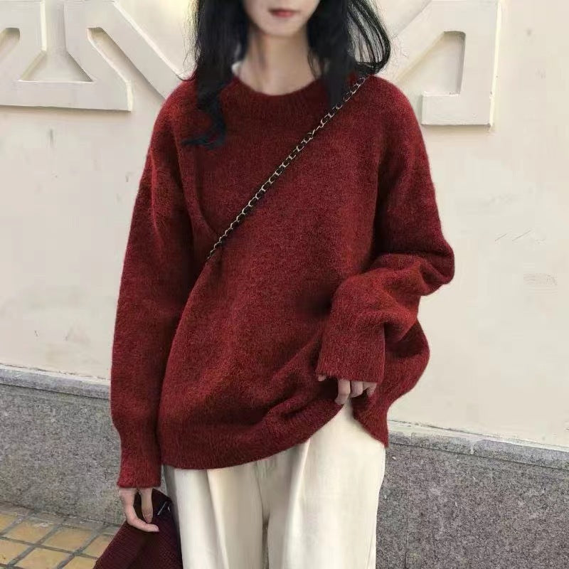 Round Neck Women Basic Sweater