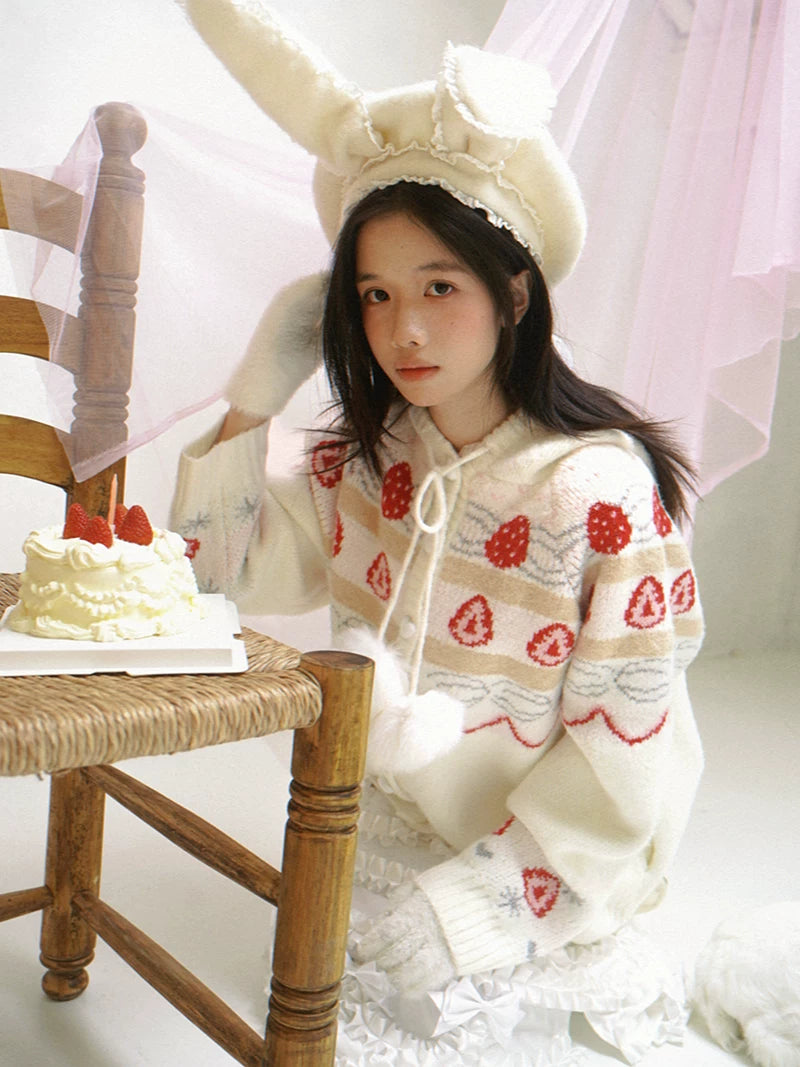 Cake Hooded Knit Cardigan