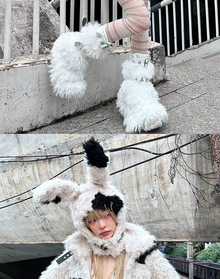 Patchwork Fake Fur Jacket