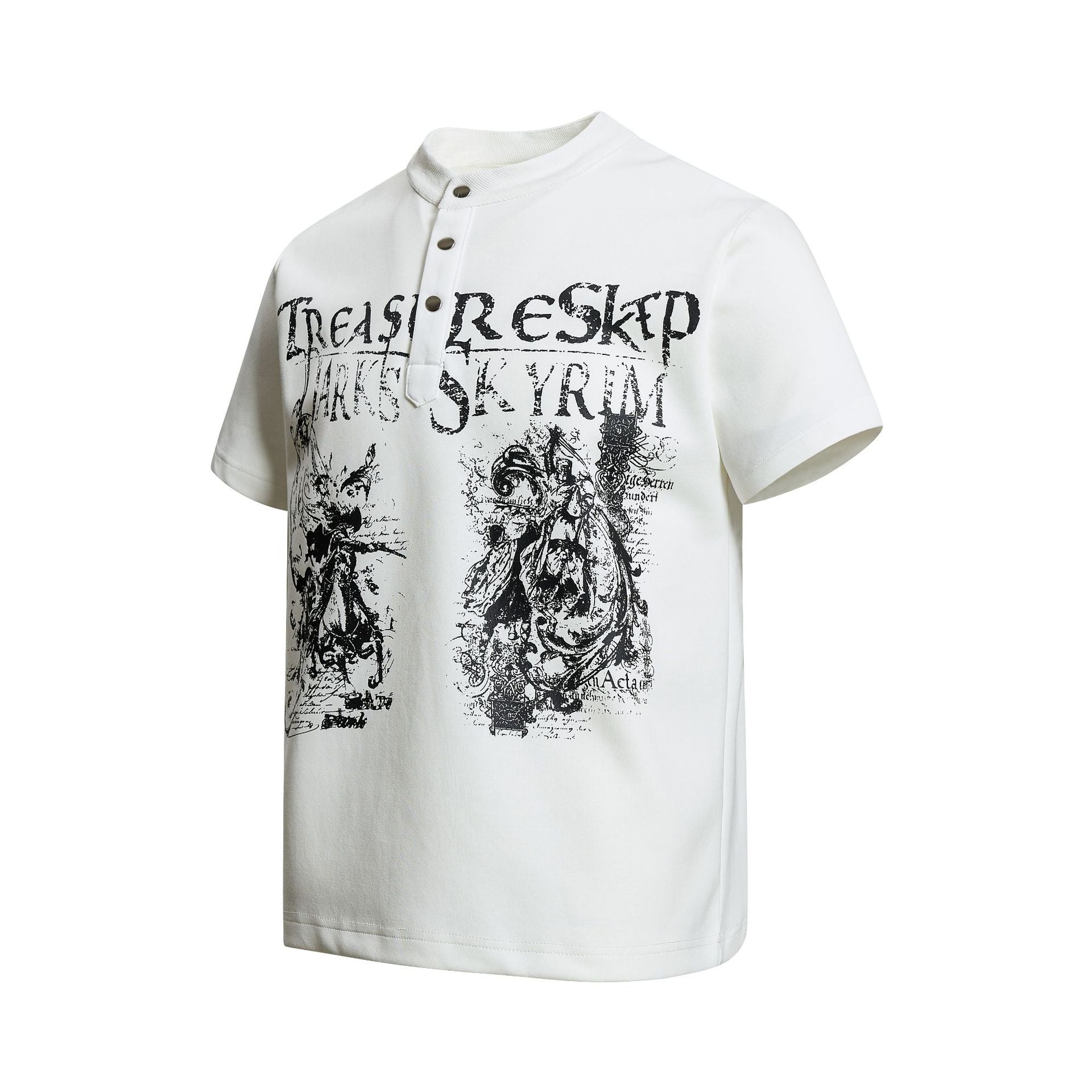 Air Layer Button Art Print Short Sleeve T-Shirt