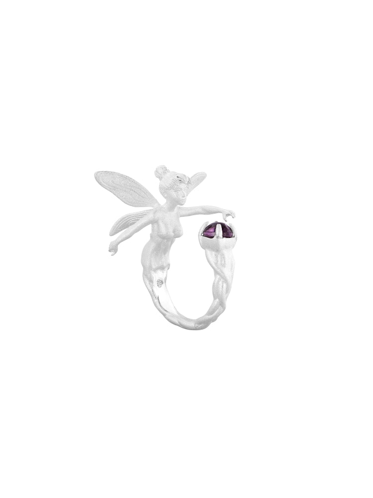 Flower Fairy Frosted Open Ring