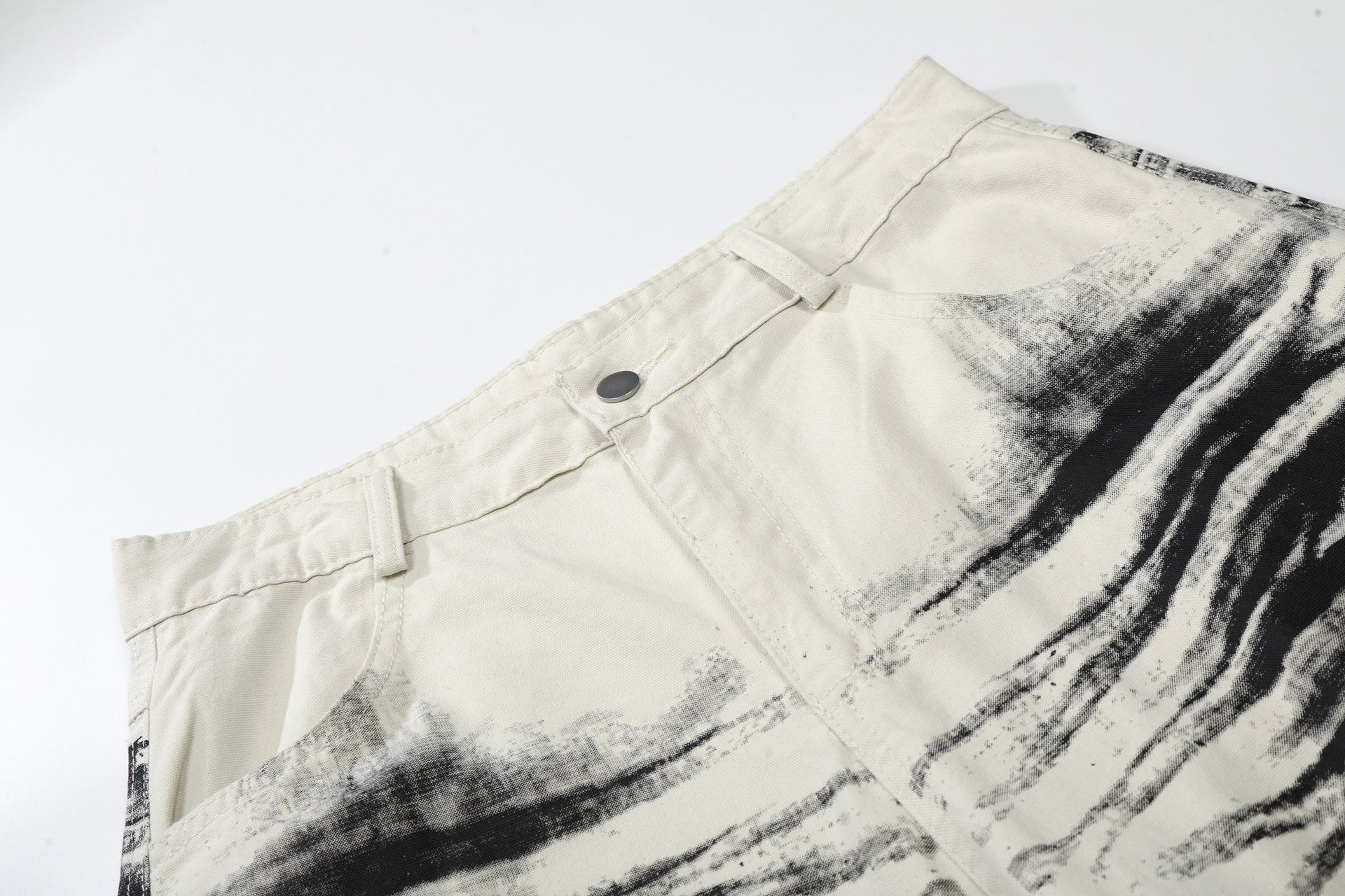 Brush Paint Cropped Pants